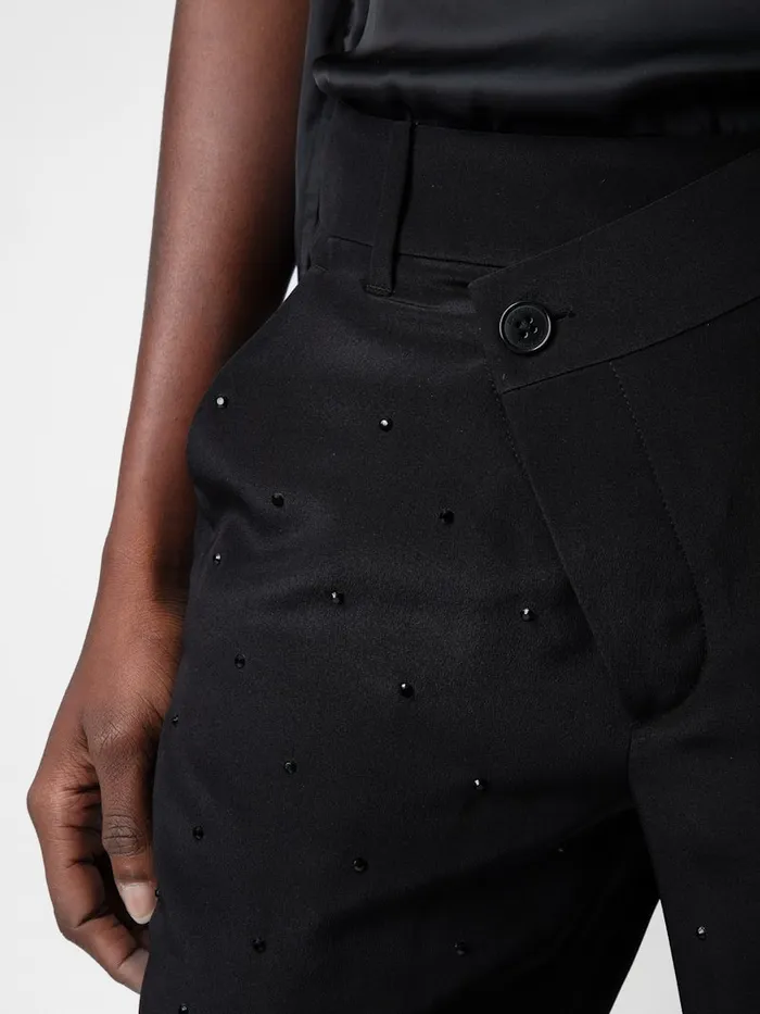 Women Zadig and Voltaire Embellishment Poxy Silk Pants Black