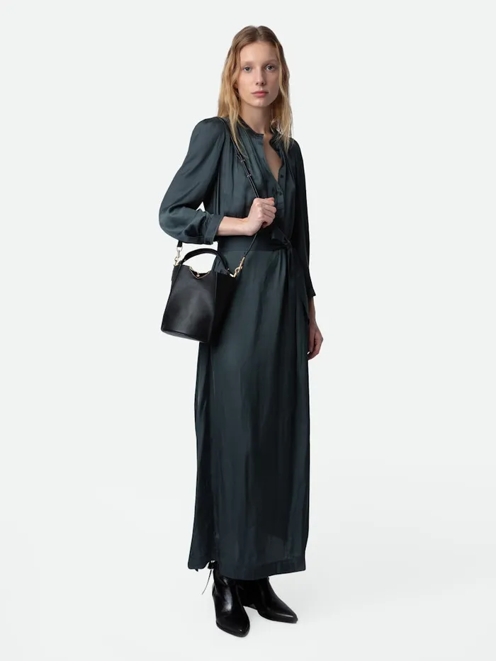 Women Zadig and Voltaire Handbags Borderline Bucket Bag Black