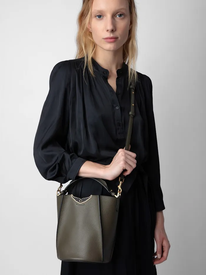 Women Zadig and Voltaire Handbags Borderline Bucket Bag Record