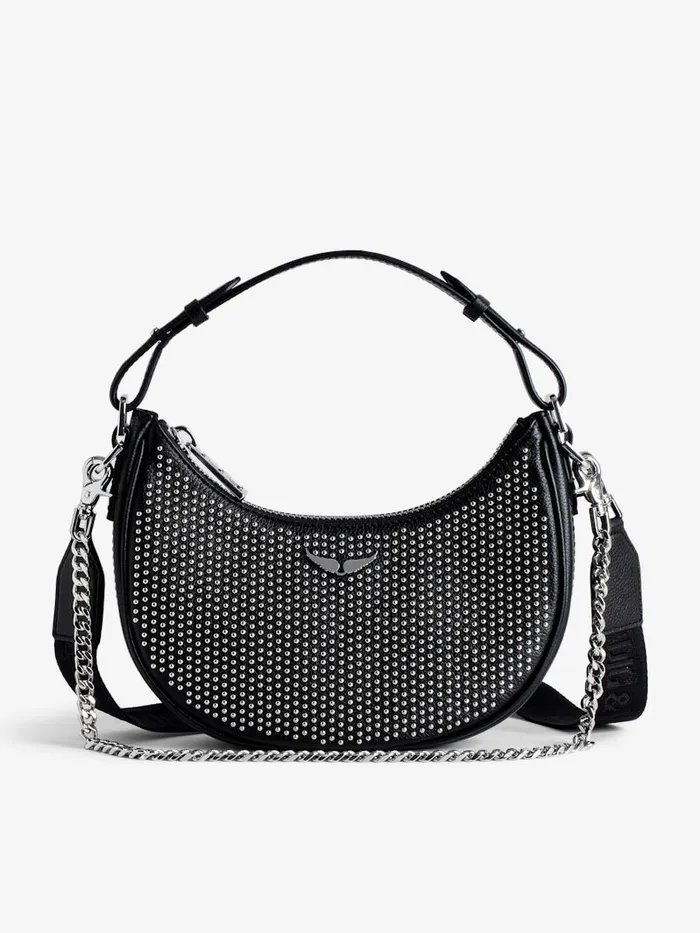 Women Zadig and Voltaire Handbags Moonrock Dotted Swiss Bag Black