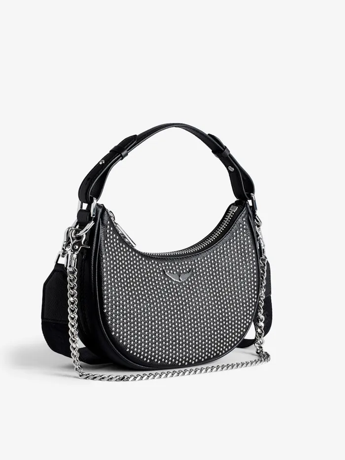 Women Zadig and Voltaire Handbags Moonrock Dotted Swiss Bag Black