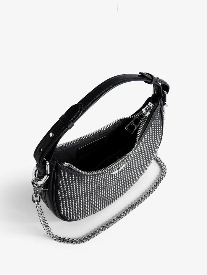 Women Zadig and Voltaire Handbags Moonrock Dotted Swiss Bag Black
