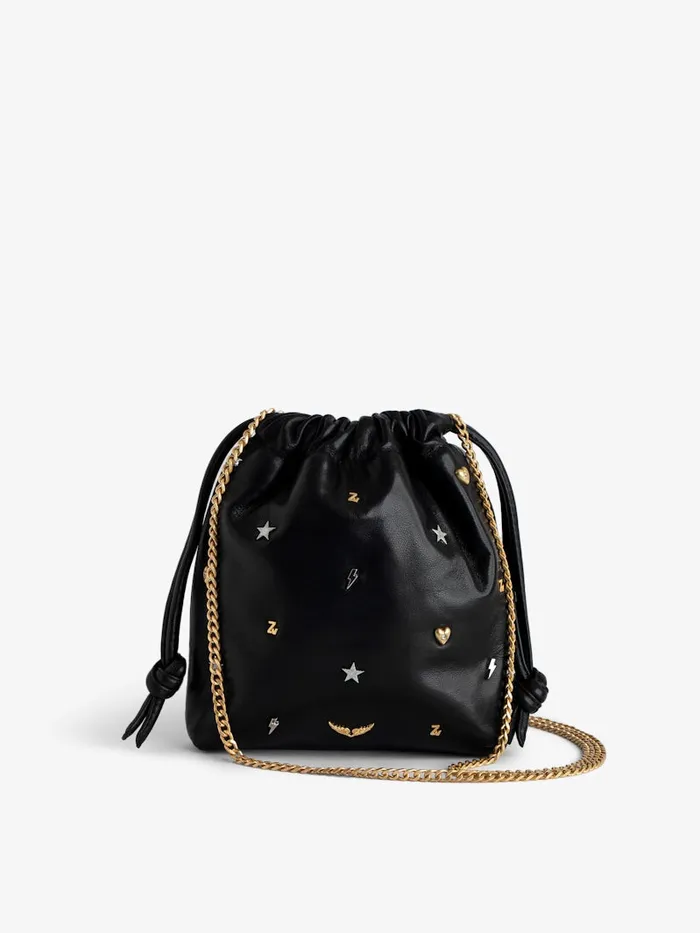 Women Zadig and Voltaire Handbags Rock To Go Lucky Charms Bag Black