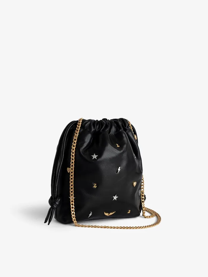 Women Zadig and Voltaire Handbags Rock To Go Lucky Charms Bag Black