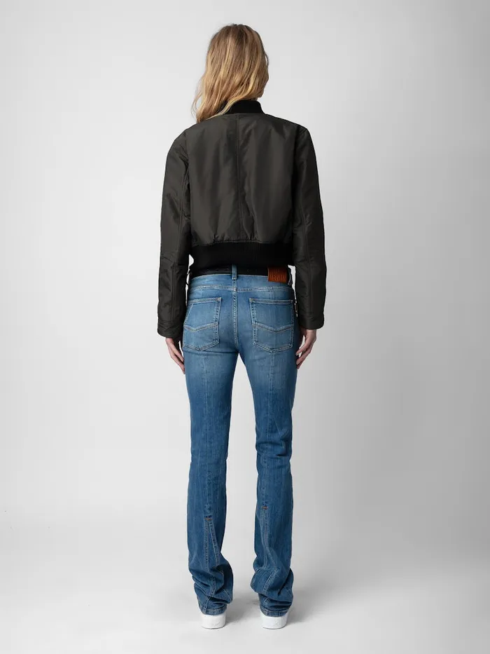 Women Zadig and Voltaire Jackets and Coats Bunta Reversible Leather Jacket Black