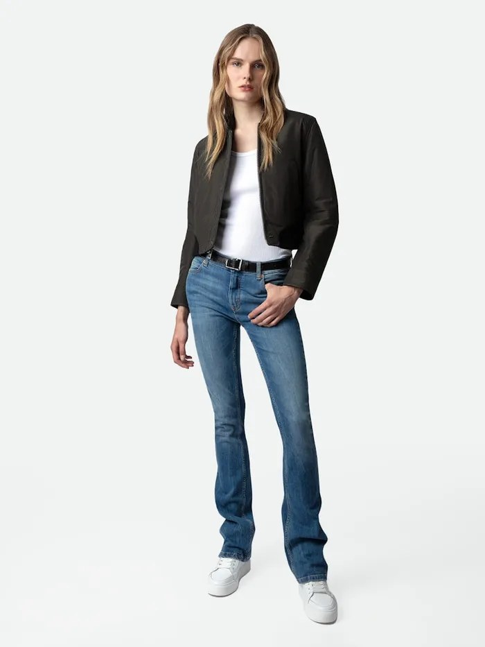 Women Zadig and Voltaire Jackets and Coats Bunta Reversible Leather Jacket Black