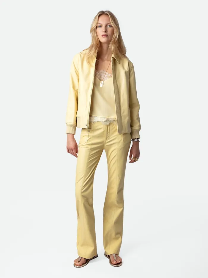 Women Zadig and Voltaire Jackets and Coats Kaia Leather Jacket Shea