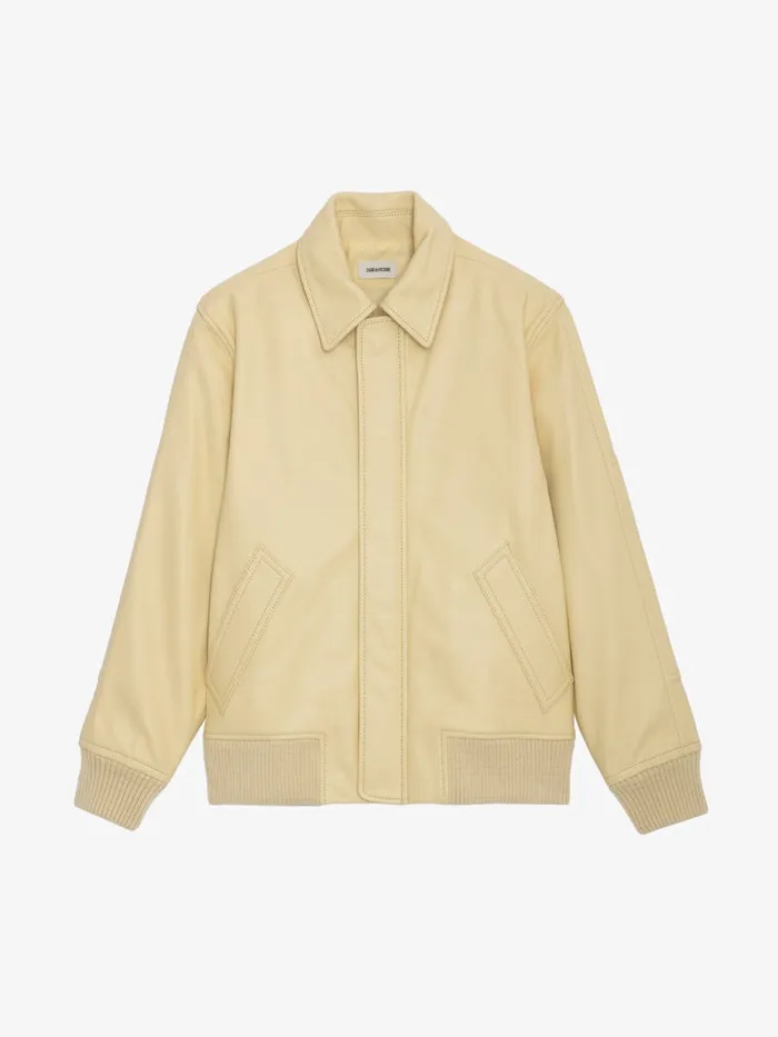 Women Zadig and Voltaire Jackets and Coats Kaia Leather Jacket Shea