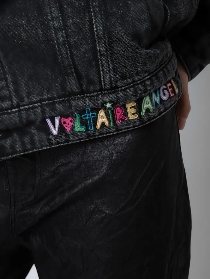 Women Zadig and Voltaire Jackets and Coats Kasy Denim Jacket Grey