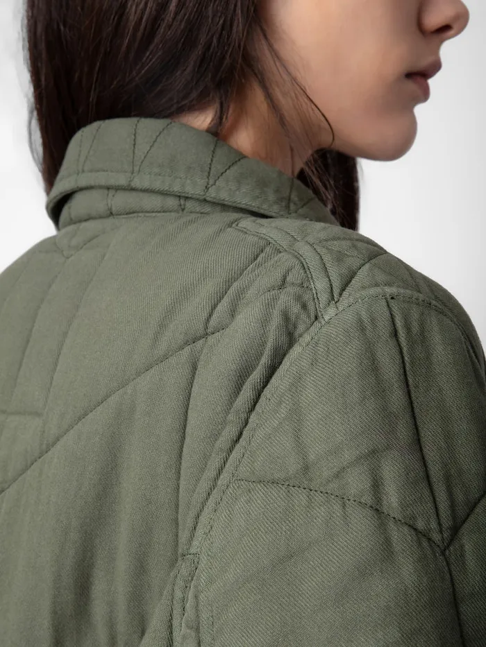 Women Zadig and Voltaire Jackets and Coats Kayak Jacket Kaki