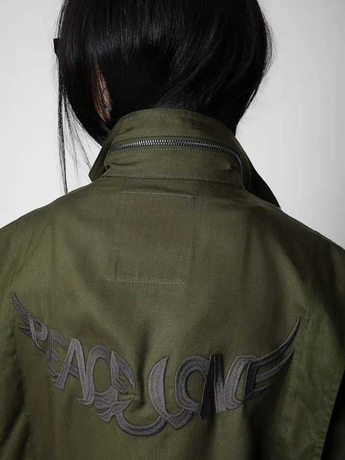 Women Zadig and Voltaire Jackets and Coats Kayaka Military Jacket Wakame