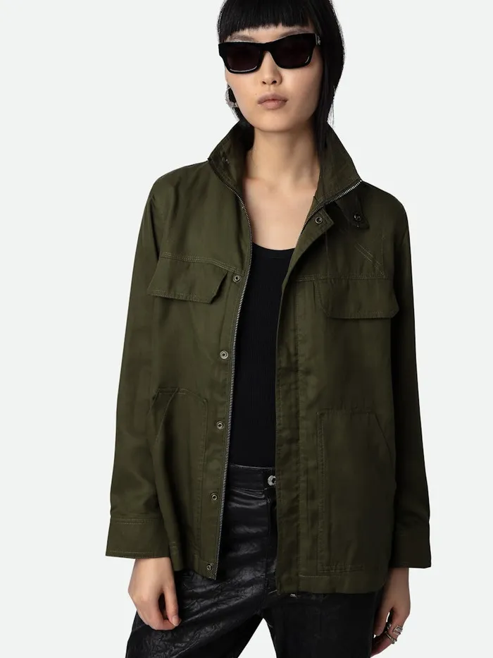 Women Zadig and Voltaire Jackets and Coats Kayaka Military Jacket Wakame