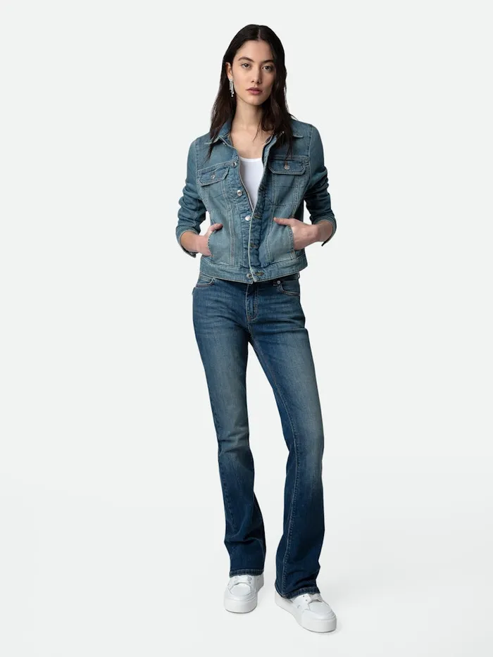 Women Zadig and Voltaire Jackets and Coats Kioky Denim Jacket Blue