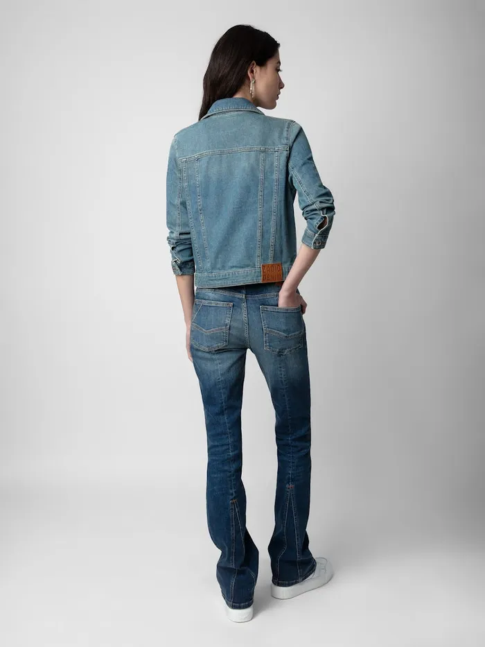 Women Zadig and Voltaire Jackets and Coats Kioky Denim Jacket Blue
