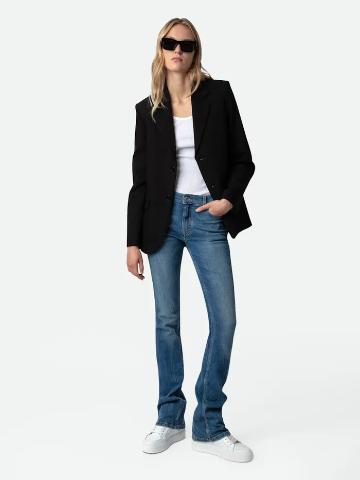 Women Zadig and Voltaire Jackets and Coats Vanille Mon Amour Diamant Blazer Black Women Zadig and Voltaire Jackets and Coats Vanille Mon Amour Diamant Blazer Black