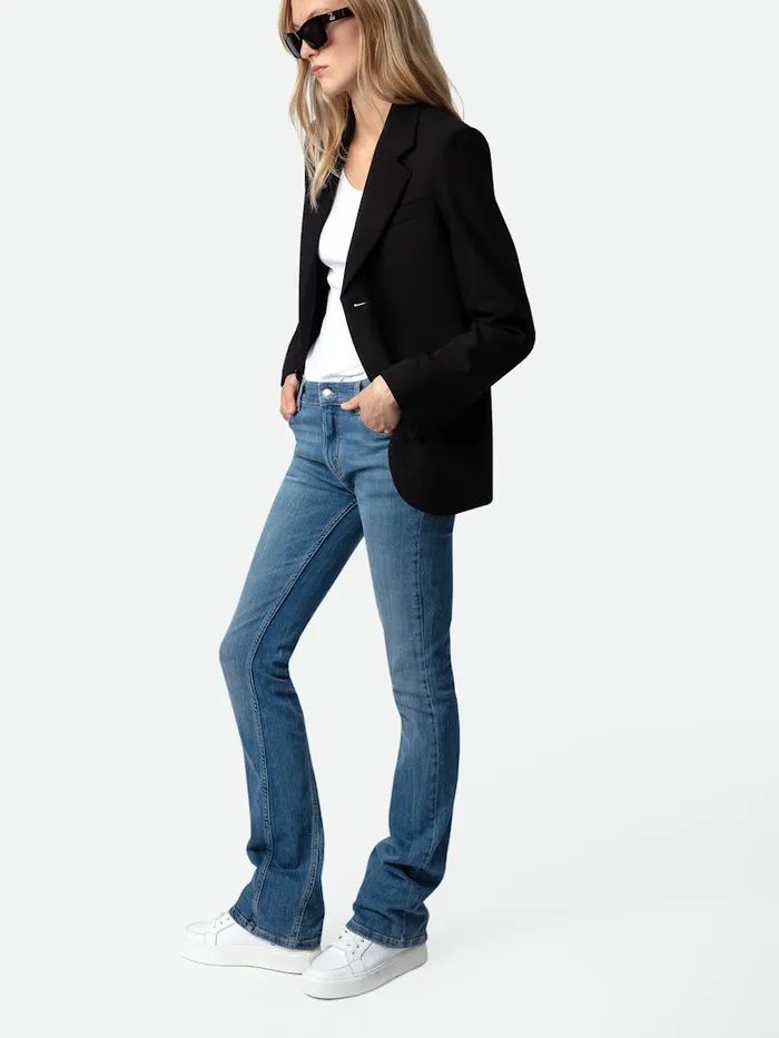Women Zadig and Voltaire Jackets and Coats Vanille Mon Amour Diamant Blazer Black