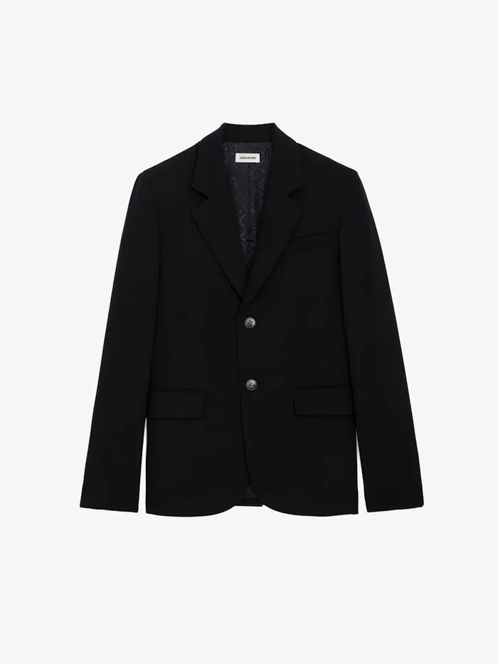 Women Zadig and Voltaire Jackets and Coats Vanille Mon Amour Diamant Blazer Black