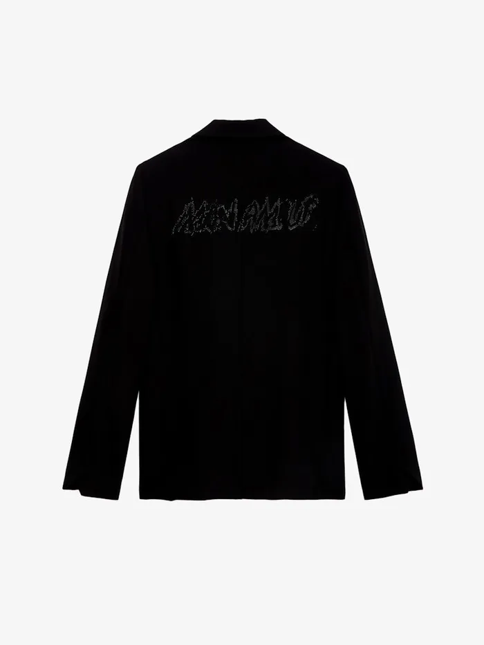 Women Zadig and Voltaire Jackets and Coats Vanille Mon Amour Diamant Blazer Black