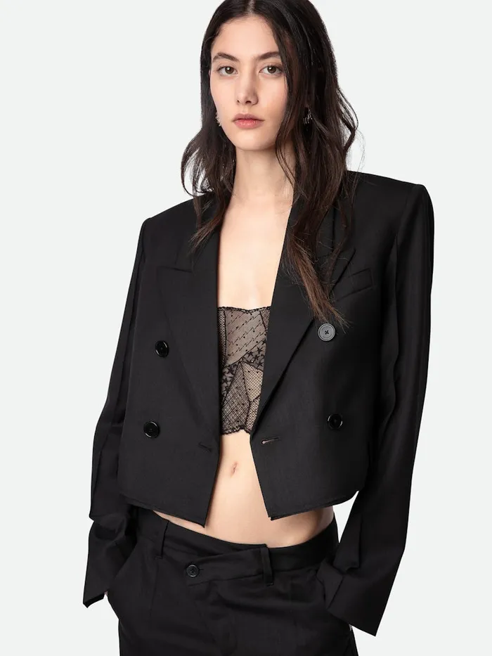Women Zadig and Voltaire Jackets and Coats Vito Blazer Black