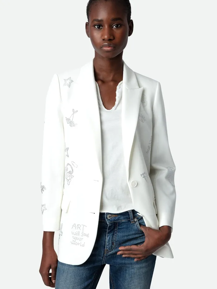 Women Zadig and Voltaire Jackets and Coats Viva Diamant Blazer Judo