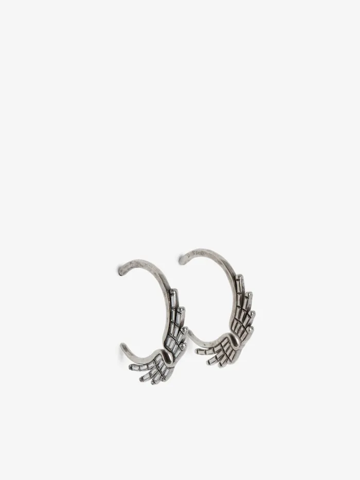 Women Zadig and Voltaire Jewelry Rock Star Earrings Antic Silver