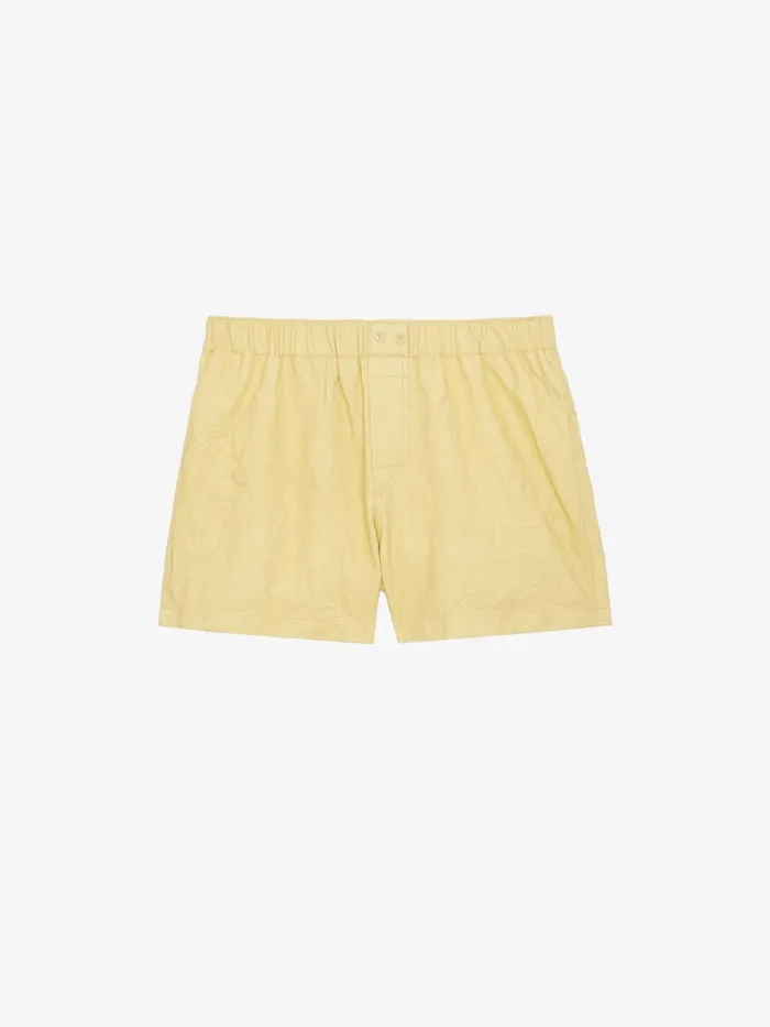 Women Zadig and Voltaire Leather Pax Crinkled Leather Shorts Shea