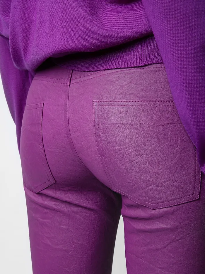 Women Zadig and Voltaire Leather Phlame Crinkled Leather Pants Goa