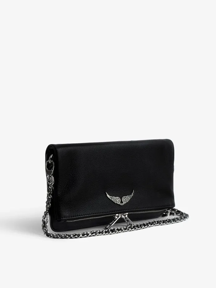 Women Zadig and Voltaire Leather Rock Clutch Black