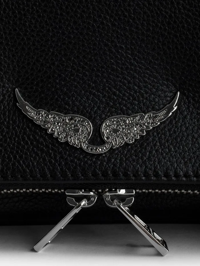 Women Zadig and Voltaire Leather Rock Clutch Black