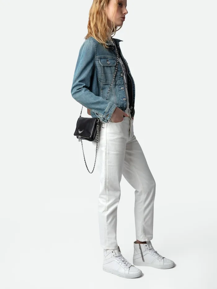 Women Zadig and Voltaire Leather Rock Clutch Black