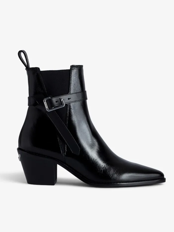 Women Zadig and Voltaire Leather Tyler Ankle Boots Black