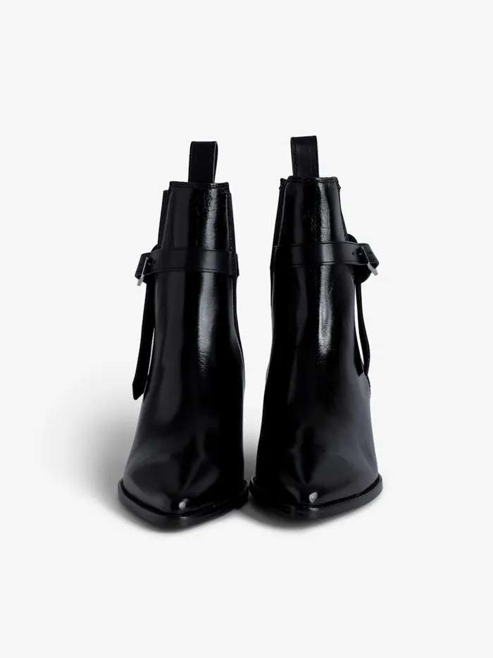 Women Zadig and Voltaire Leather Tyler Ankle Boots Black