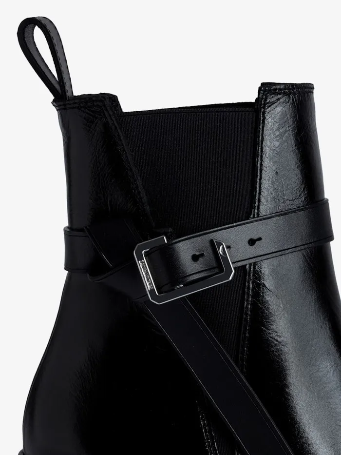Women Zadig and Voltaire Leather Tyler Ankle Boots Black