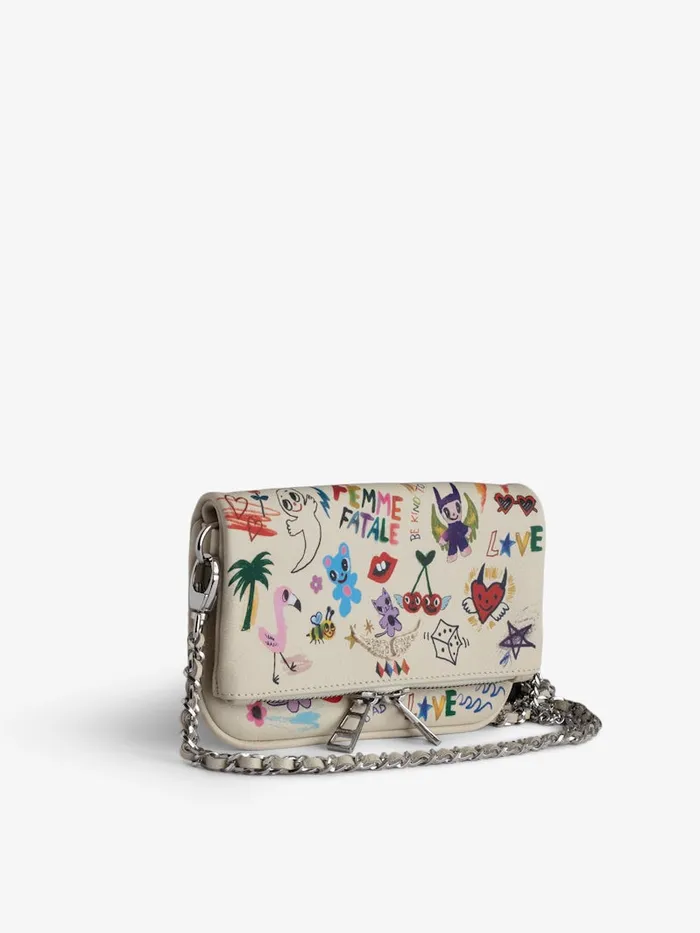 Women Zadig and Voltaire Mini Bags Rock Nano Clutch Flash