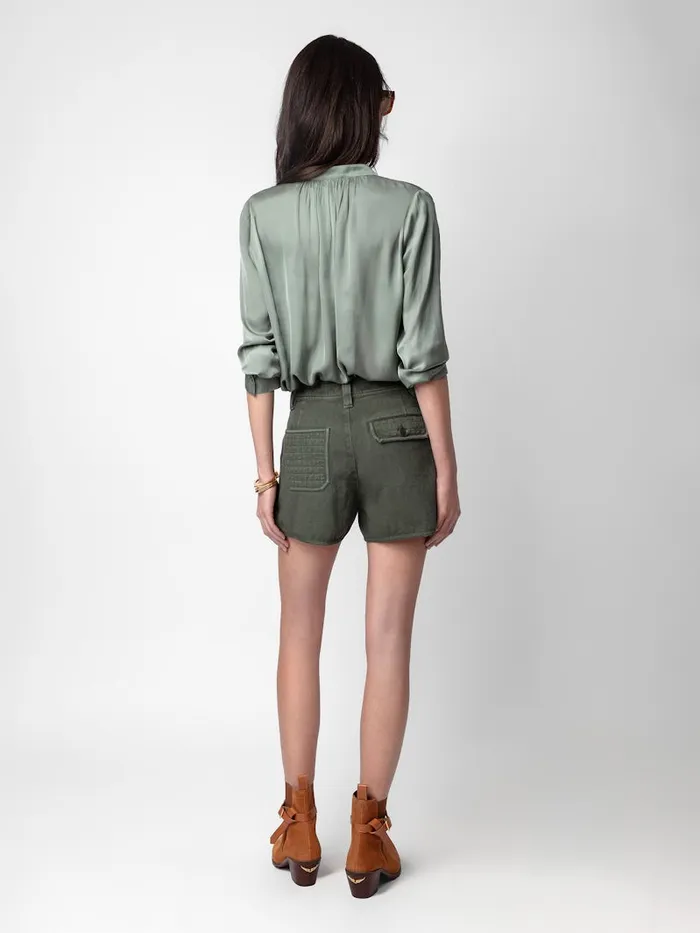 Women Zadig and Voltaire Pants and Shorts Sei Shorts Kaki