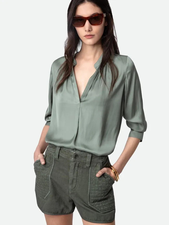 Women Zadig and Voltaire Pants and Shorts Sei Shorts Kaki