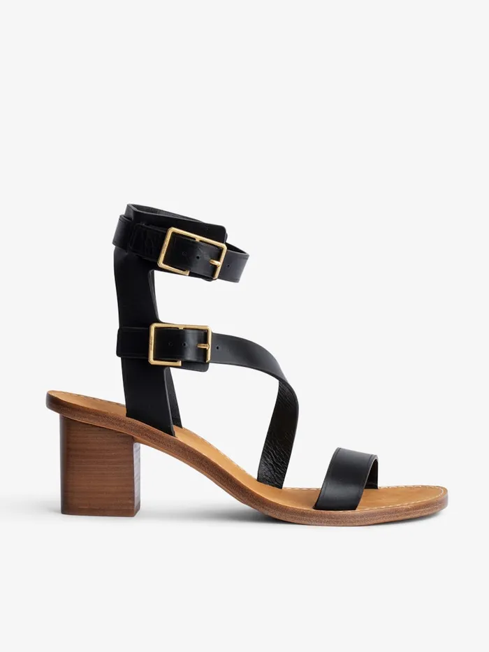 Women Zadig and Voltaire Pumps and Sandals Cecilia Caprese Sandals Black