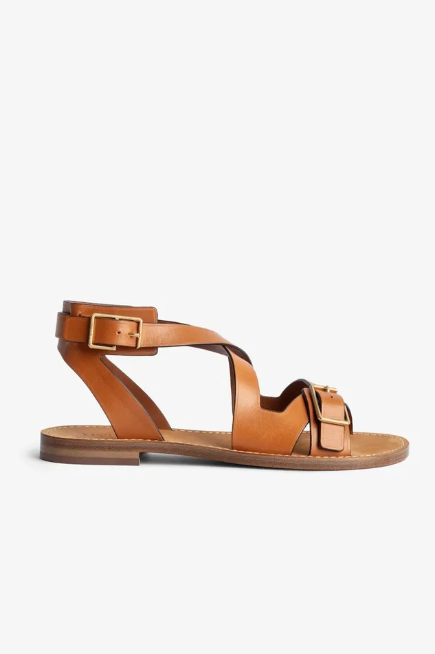 Women Zadig and Voltaire Pumps and Sandals Cecilia Caprese Sandals Tawny