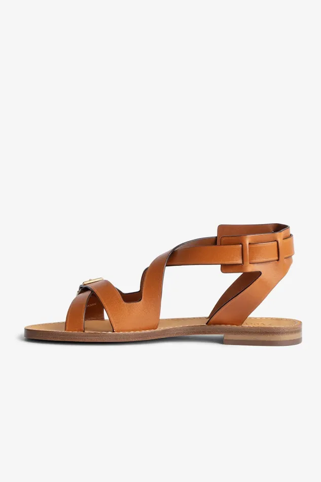 Women Zadig and Voltaire Pumps and Sandals Cecilia Caprese Sandals Tawny