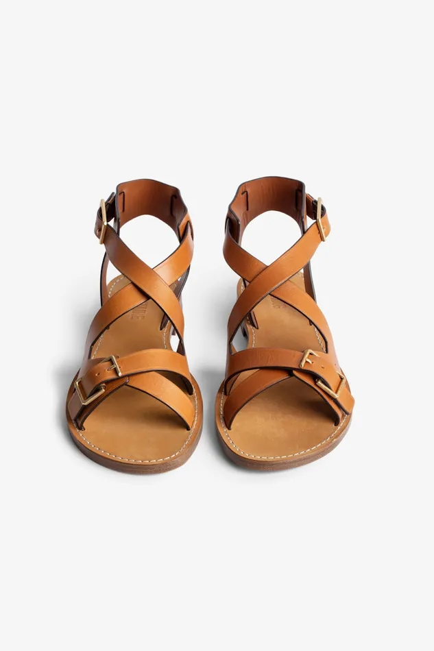 Women Zadig and Voltaire Pumps and Sandals Cecilia Caprese Sandals Tawny