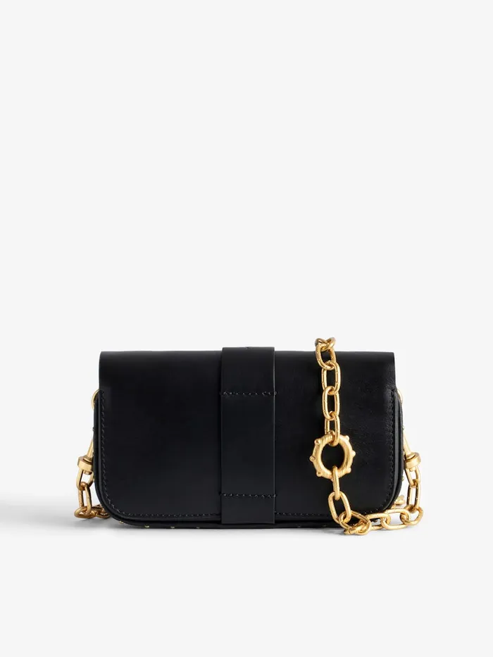 Women Zadig and Voltaire Shoulder Bags Kate Wallet Bag Noir Gold