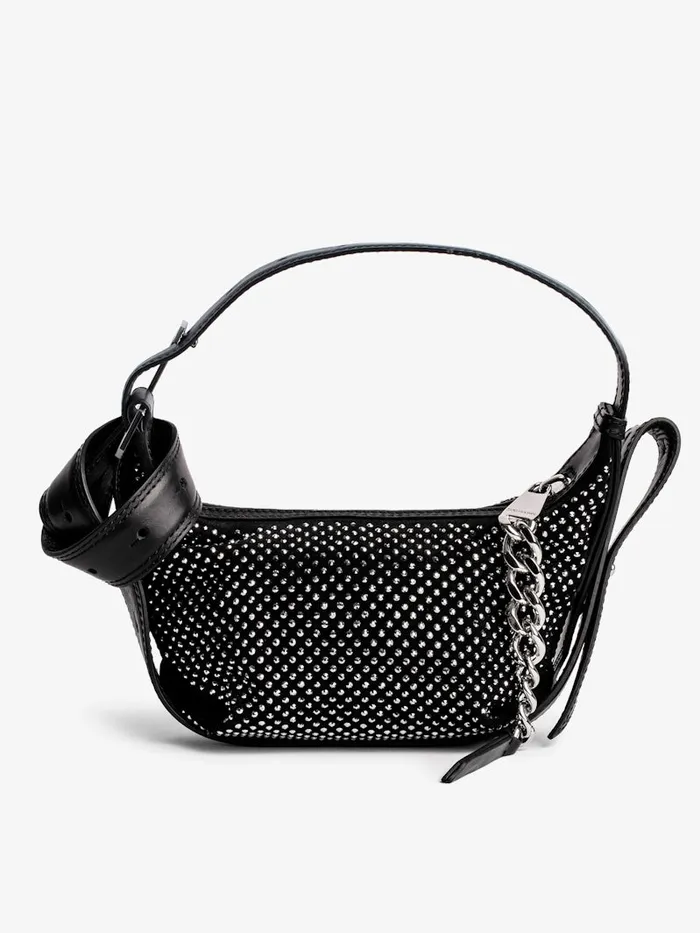 Women Zadig and Voltaire Shoulder Bags Le Cecilia XS Strass Bag Black