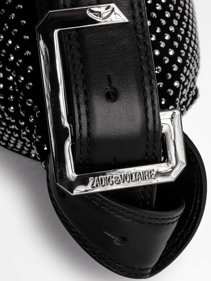 Women Zadig and Voltaire Shoulder Bags Le Cecilia XS Strass Bag Black