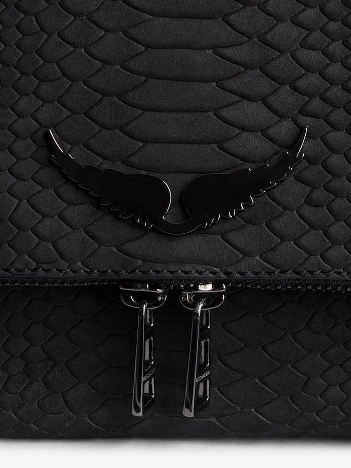 Women Zadig and Voltaire Shoulder Bags Rocky Soft Savage Bag Black