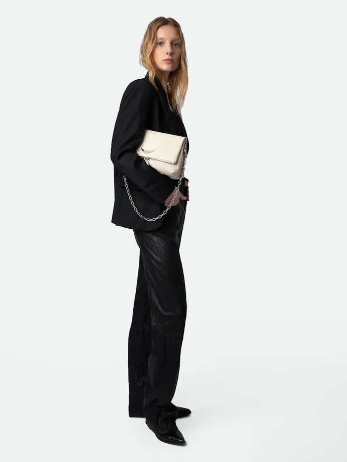 Women Zadig and Voltaire Shoulder Bags Rocky Soft Savage Bag Flash