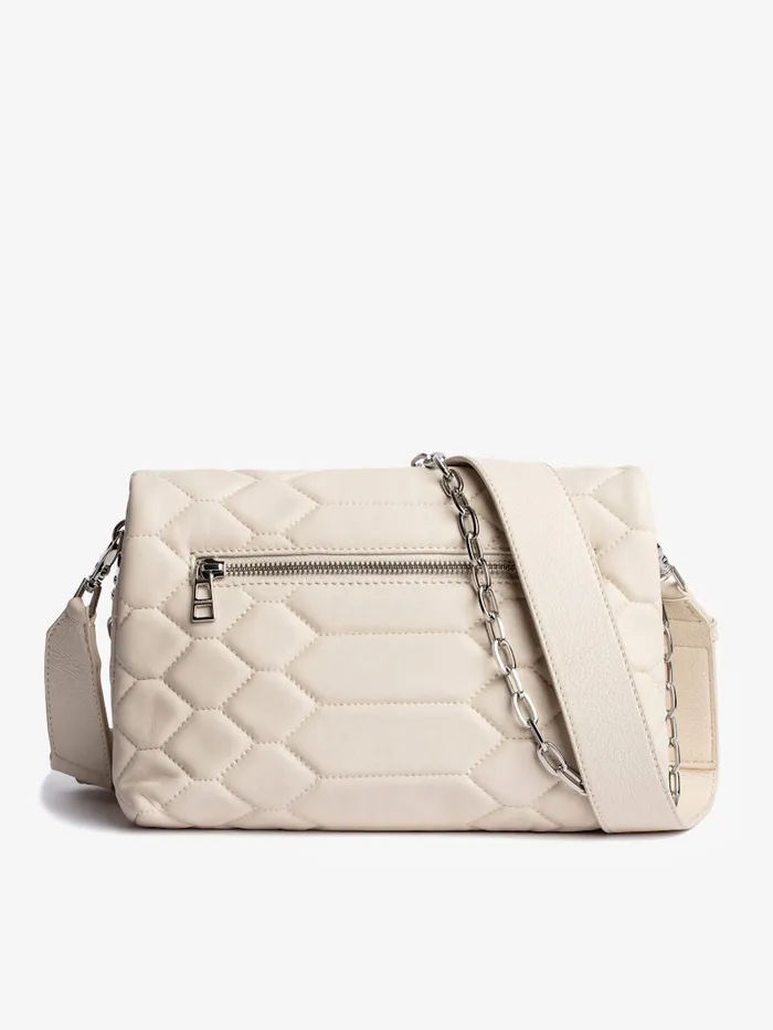 Women Zadig and Voltaire Shoulder Bags Rocky XL Mat Scale Bag Flash