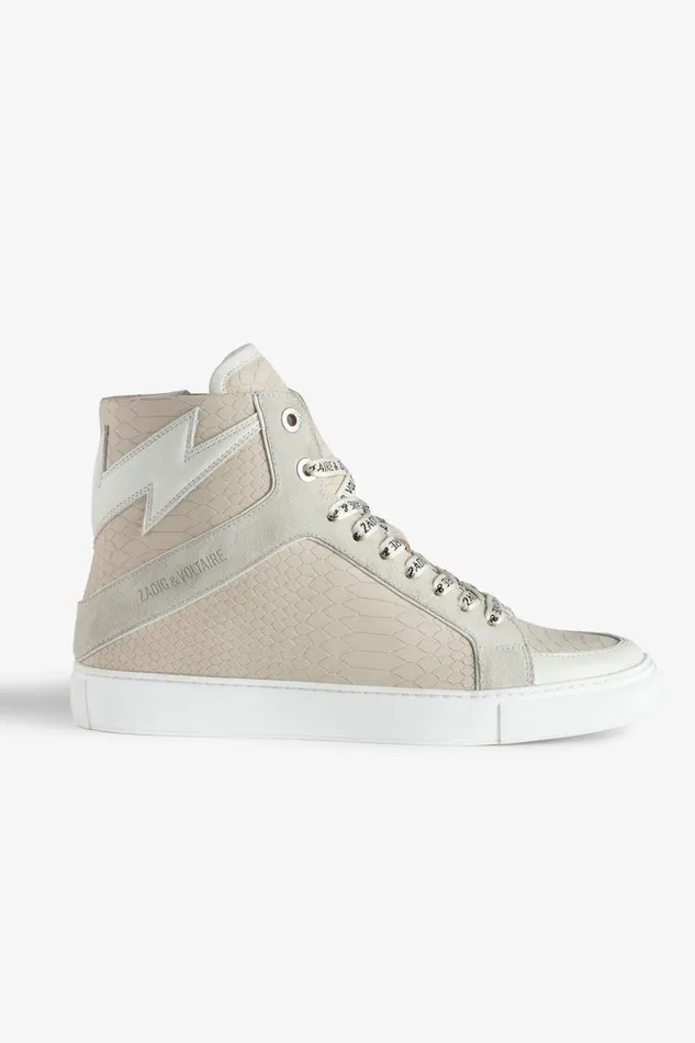 Women Zadig and Voltaire Sneakers ZV1747 High Flash Sneakers Flash