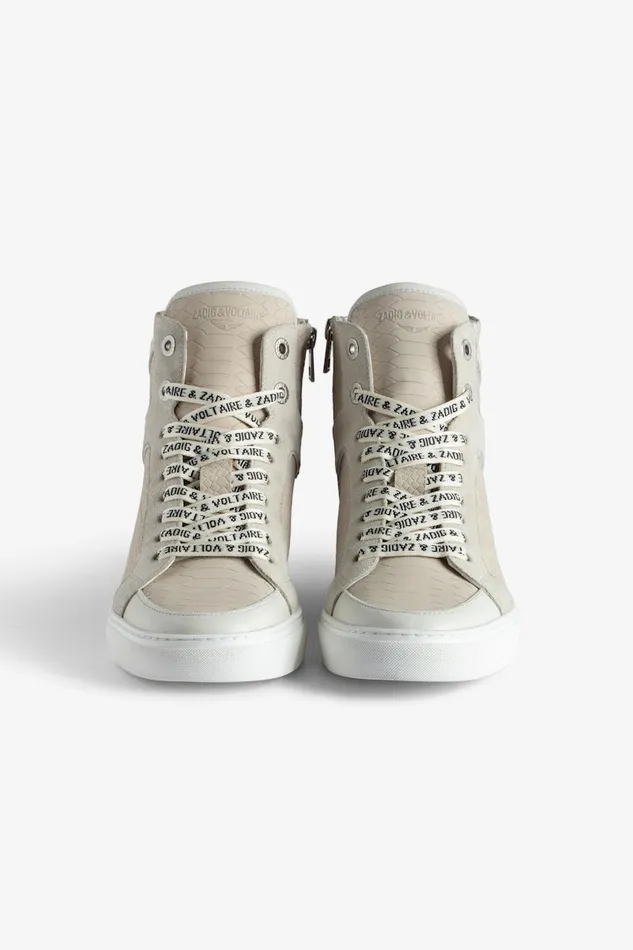 Women Zadig and Voltaire Sneakers ZV1747 High Flash Sneakers Flash