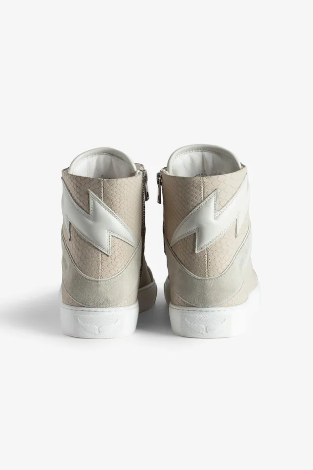 Women Zadig and Voltaire Sneakers ZV1747 High Flash Sneakers Flash