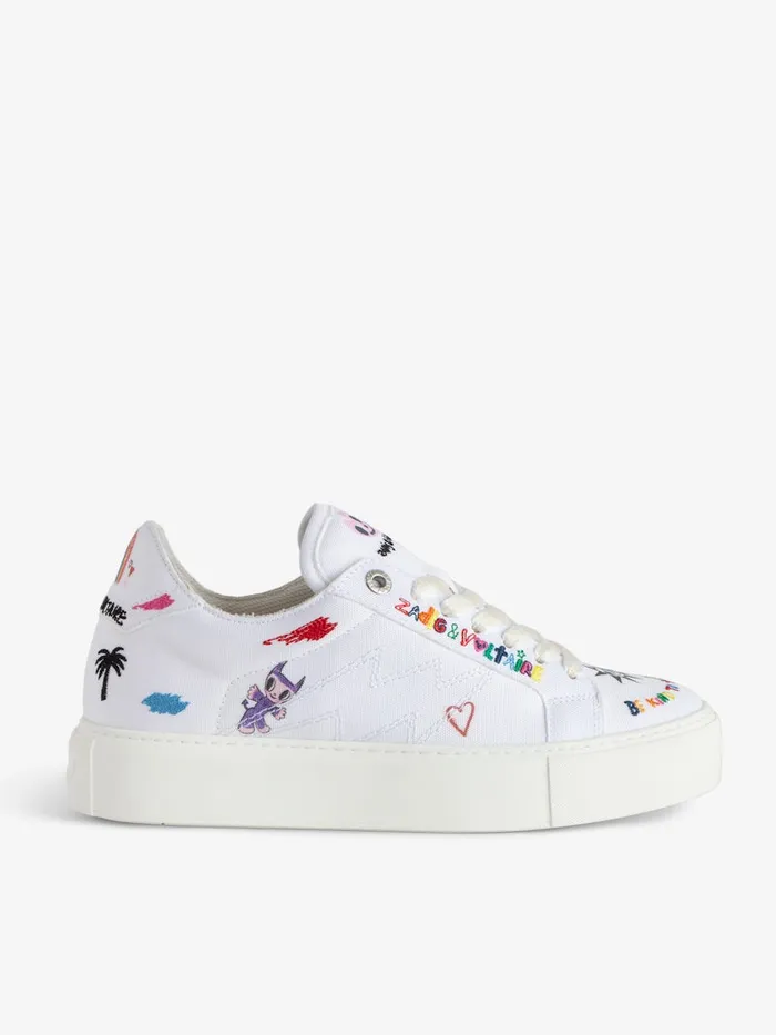 Women Zadig and Voltaire Sneakers ZV1747 La Flash Chunky LowTop Sneakers White Women Zadig and Voltaire Sneakers ZV1747 La Flash Chunky LowTop Sneakers White